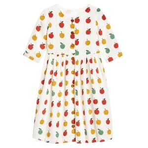 Pink Chicken Apple Print Button Down Dress Size 6Y